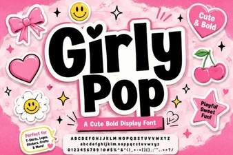 Girly Pop Font Design Trends and Creative Uses