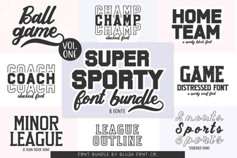 Super Sport Bundle Font Design Ideas