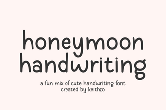 Honeymoon Handwriting Font Design Ideas